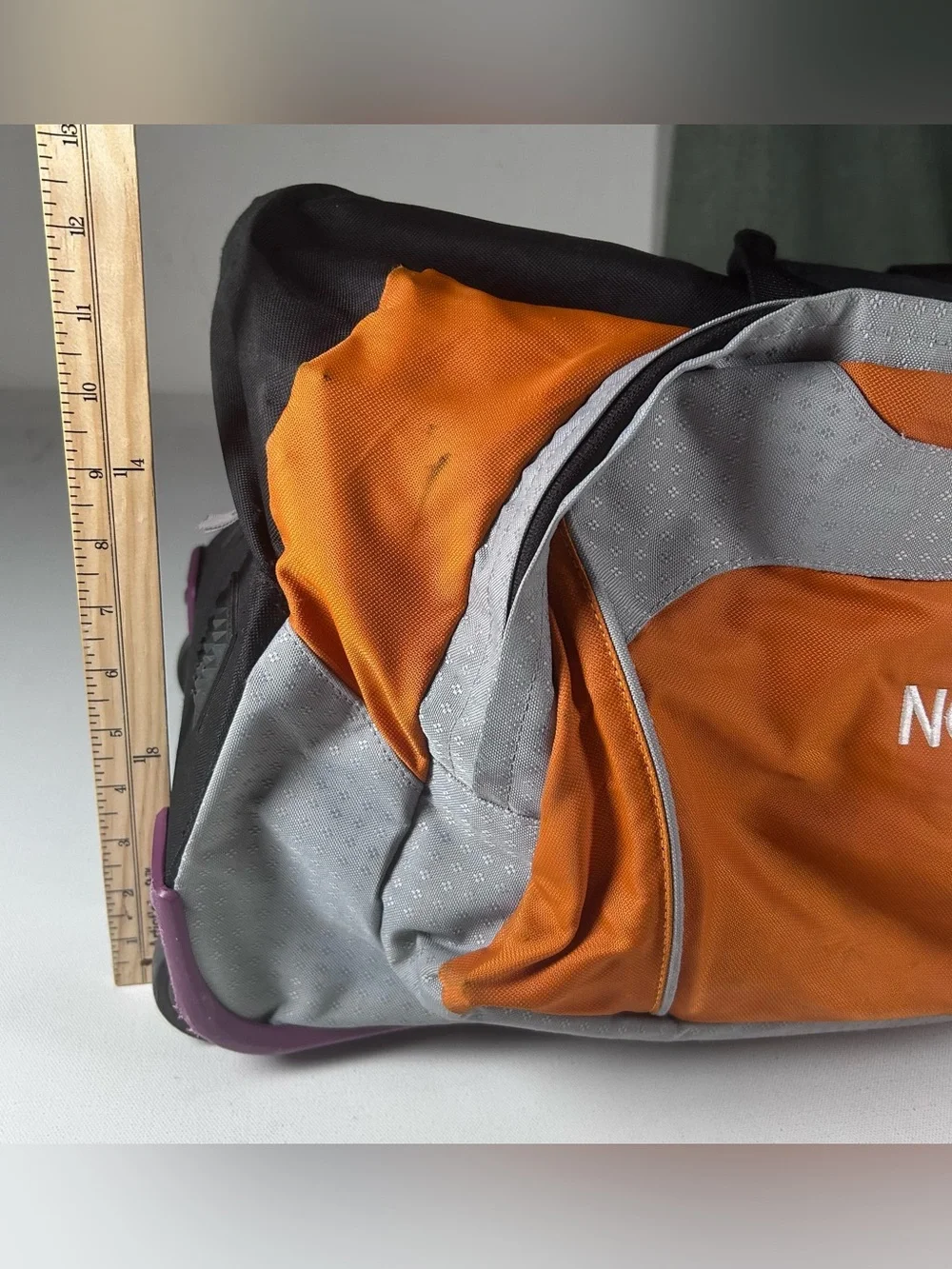 The North Face Rolling Thunder 26” Wheeled Carry On Duffle Bag Orange Silver